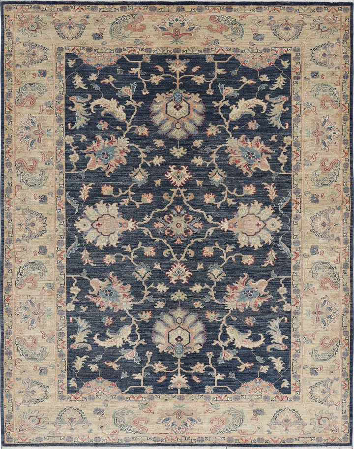 Afghan Ziegler Rug 5' 9" x 7' 6" Hand-Knotted | No. AT52384