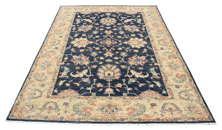 Afghan Ziegler Rug 5' 9" x 7' 6" Hand-Knotted | No. AT52384