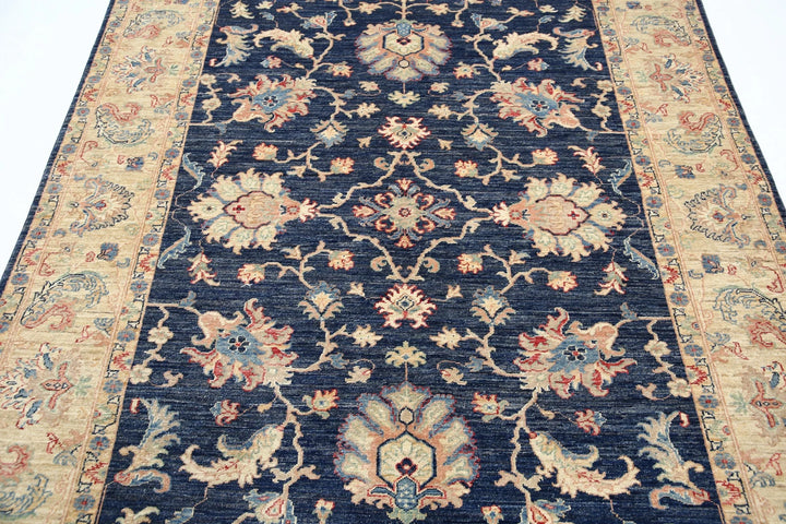 Afghan Ziegler Rug 5' 9" x 7' 6" Hand-Knotted | No. AT52384