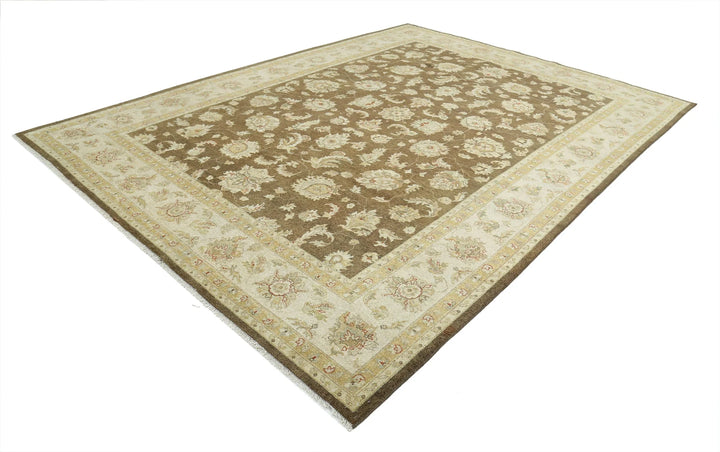 Green Indian Ziegler Rug 8' 8" x 11' 6" Hand-Knotted | No. AT52440