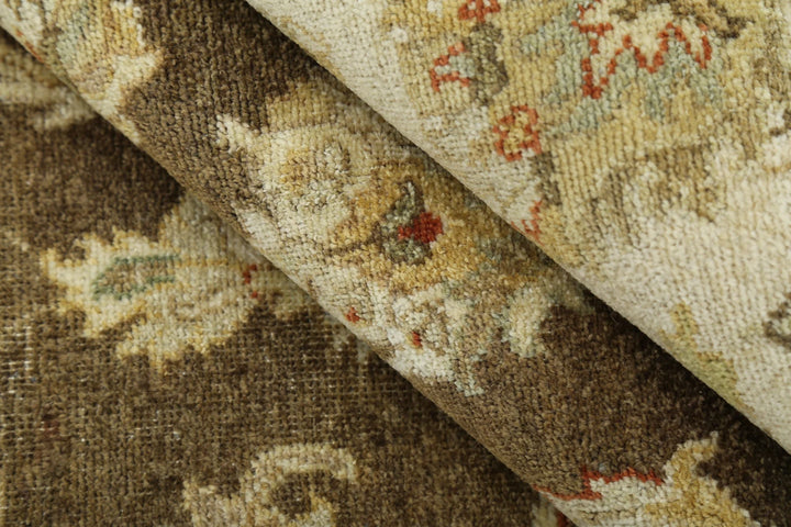 Green Indian Ziegler Rug 8' 8" x 11' 6" Hand-Knotted | No. AT52440