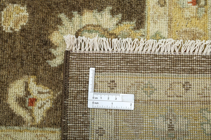 Green Indian Ziegler Rug 8' 8" x 11' 6" Hand-Knotted | No. AT52440