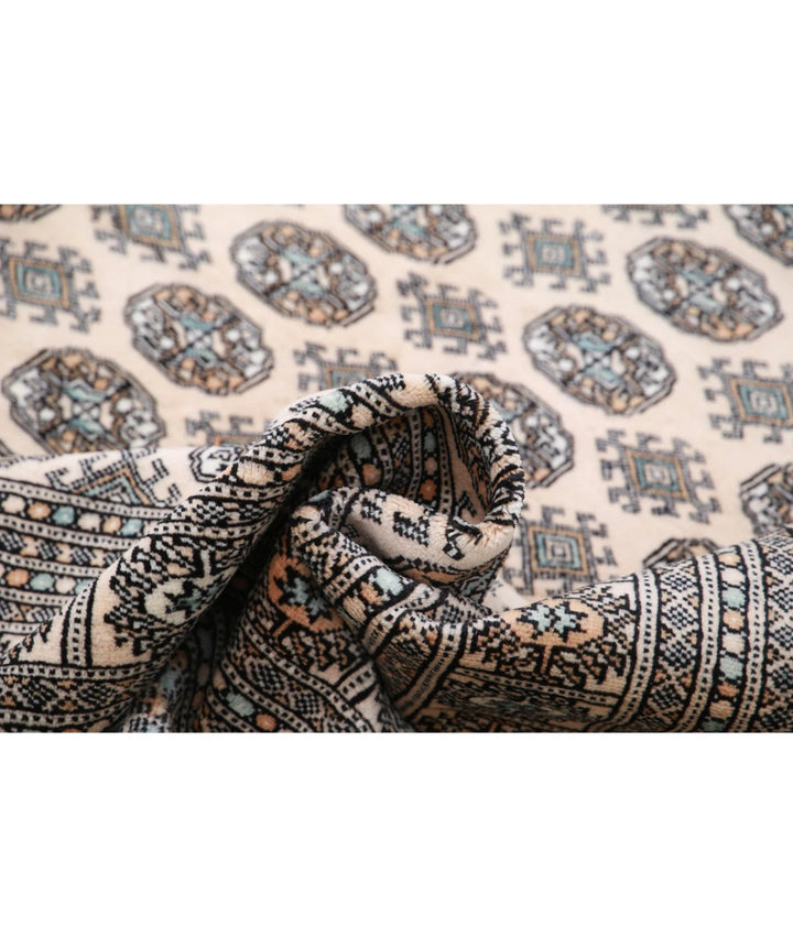 Pakistani Bokhara Rug 7' 10" x 10' 2" Hand-Knotted | No. AT52471