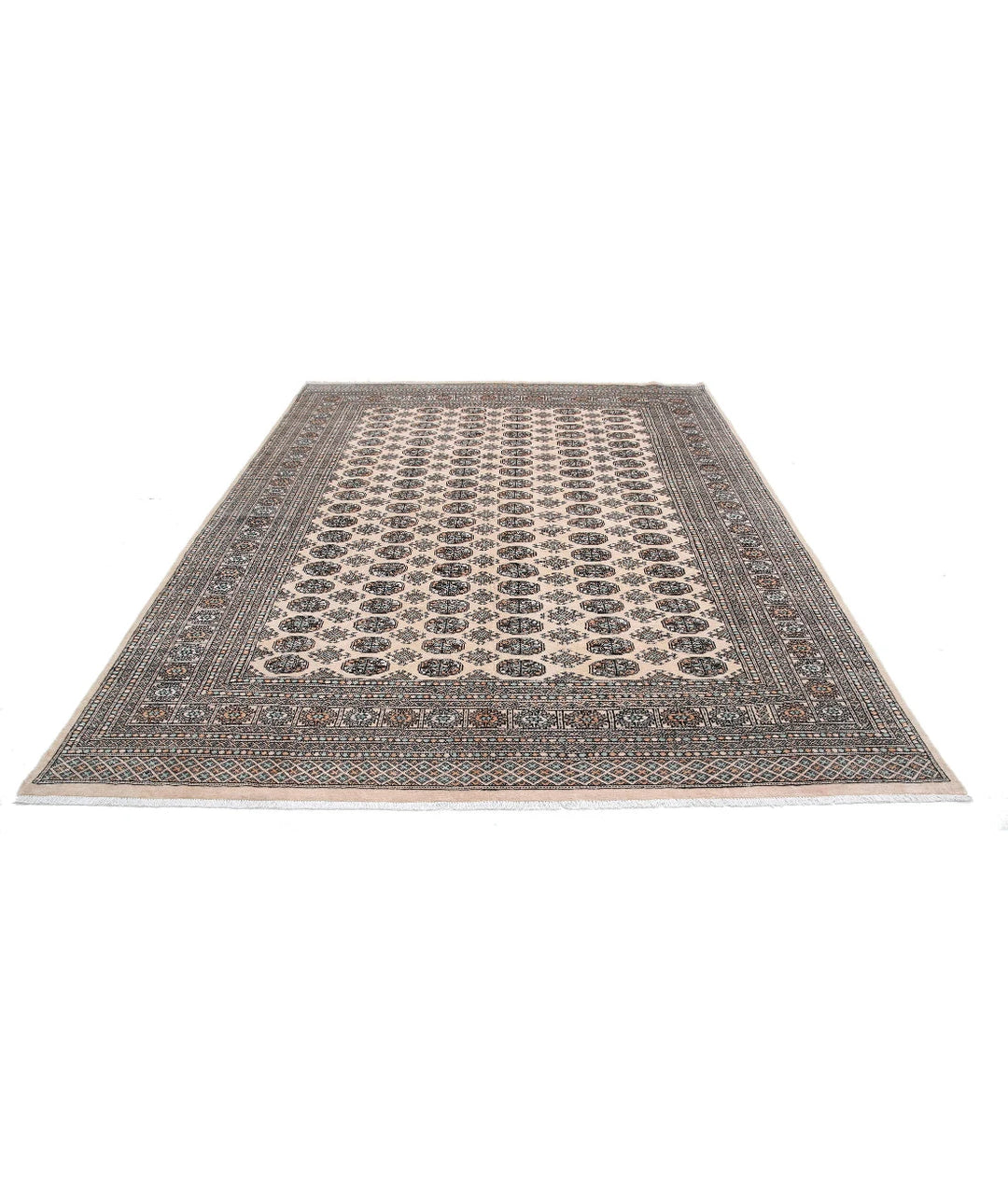 Pakistani Bokhara Rug 7' 10" x 10' 2" Hand-Knotted | No. AT52471