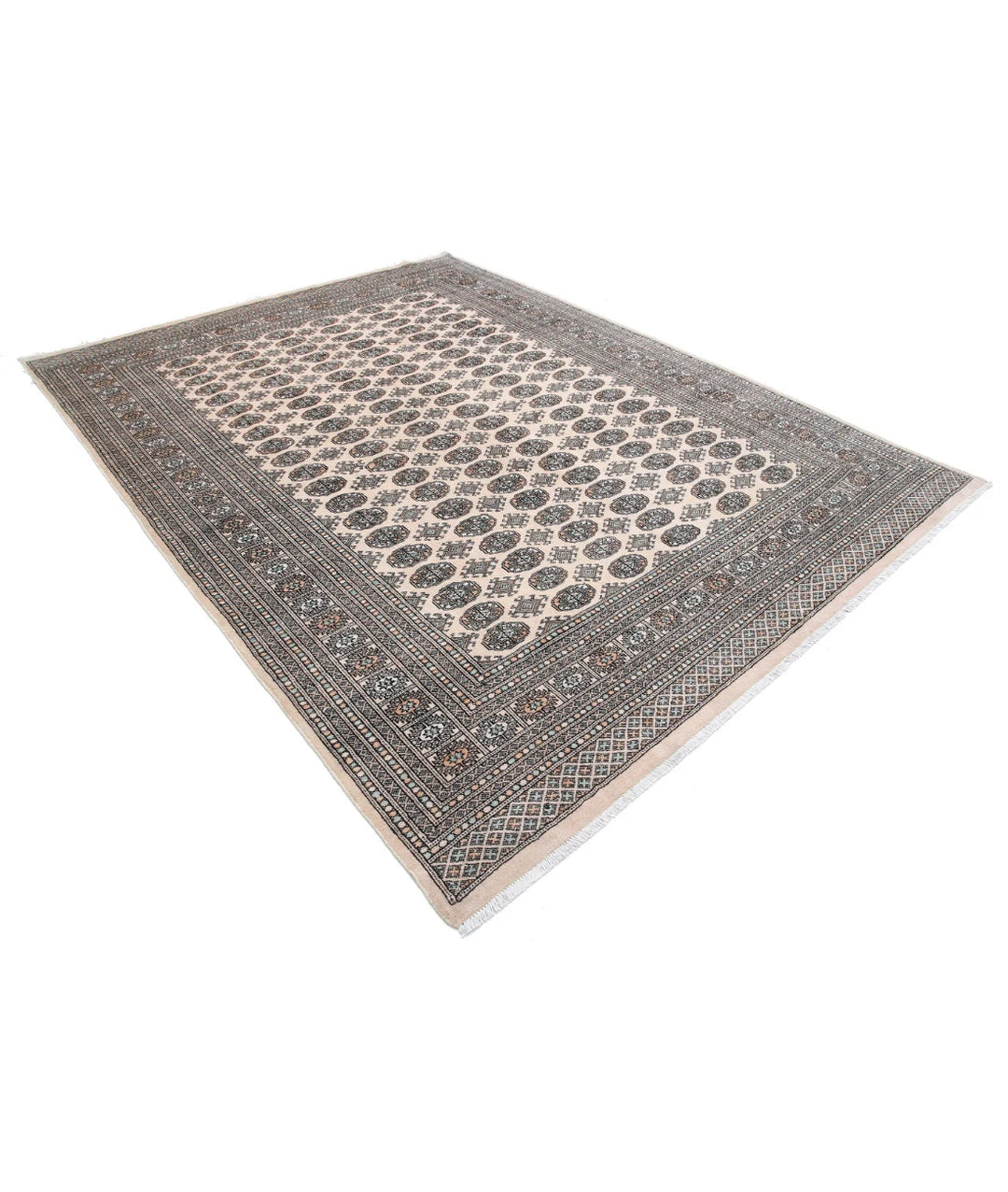 Pakistani Bokhara Rug 7' 10" x 10' 2" Hand-Knotted | No. AT52471