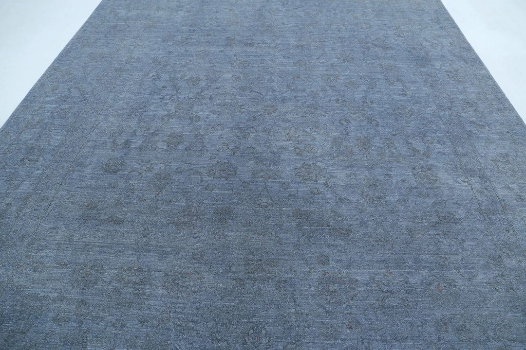 Afghan Overdye Rug 9' 6" x 12' 6" Hand-Knotted | No. AT52492