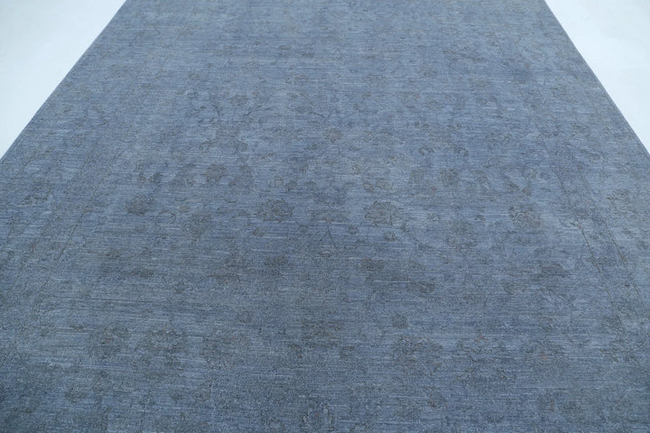Afghan Overdye Rug 9' 6" x 12' 6" Hand-Knotted | No. AT52492