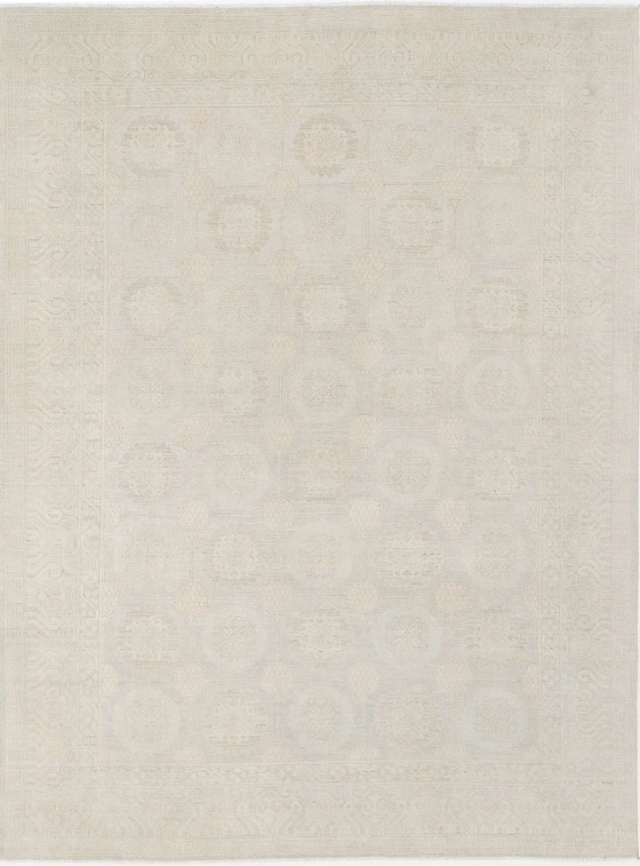 Afghan Khotan Rug 8' 10" x 11' 10" Hand-Knotted | No. AT52518