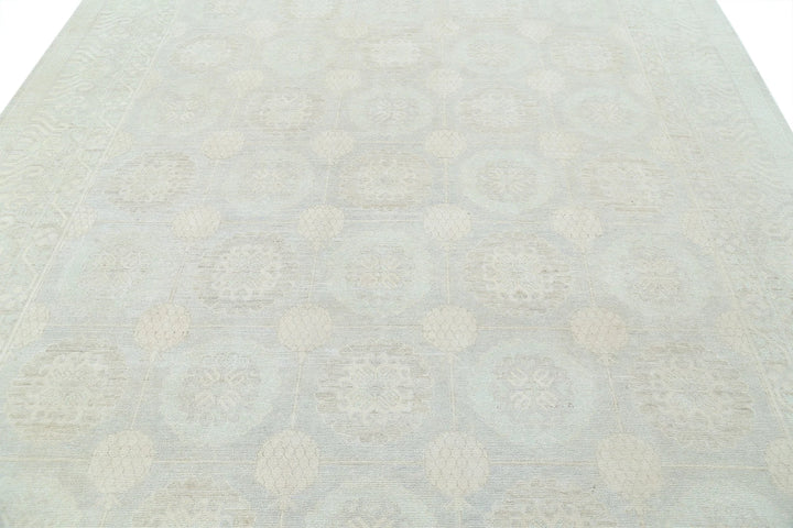 Afghan Khotan Rug 8' 10" x 11' 10" Hand-Knotted | No. AT52518