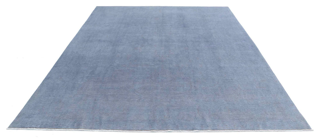 Grey Afghan Overdye Rug 7' 11" x 10' 3" Hand-Knotted | No. AT52564