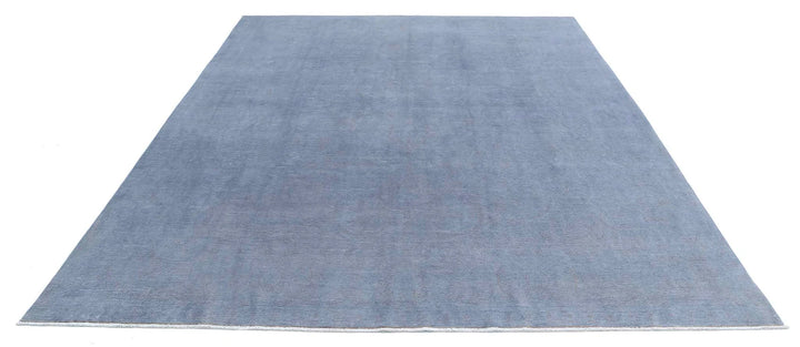 Grey Afghan Overdye Rug 7' 11" x 10' 3" Hand-Knotted | No. AT52564