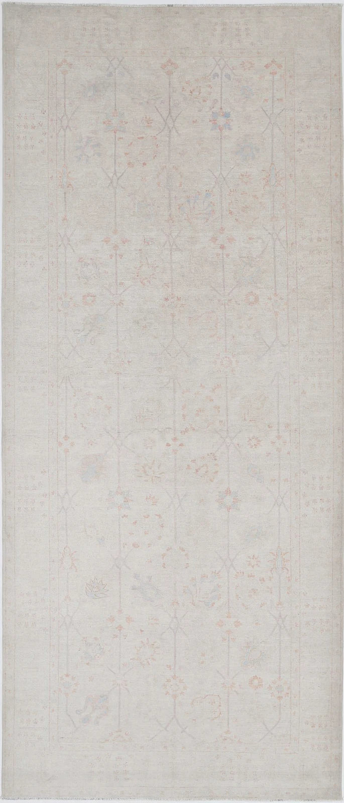 Ivory Afghan Serenity Rug 5' 11" x 14' 2" Hand-Knotted | No. AT52591
