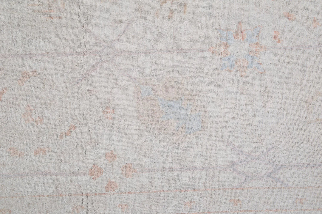 Ivory Afghan Serenity Rug 5' 11" x 14' 2" Hand-Knotted | No. AT52591