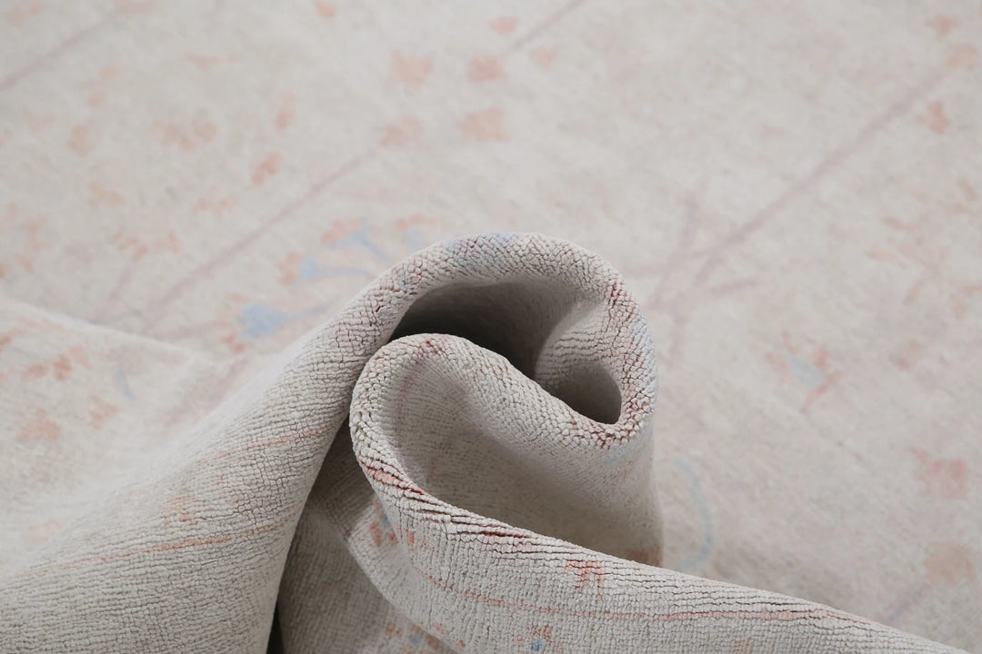 Ivory Afghan Serenity Rug 5' 11" x 14' 2" Hand-Knotted | No. AT52591