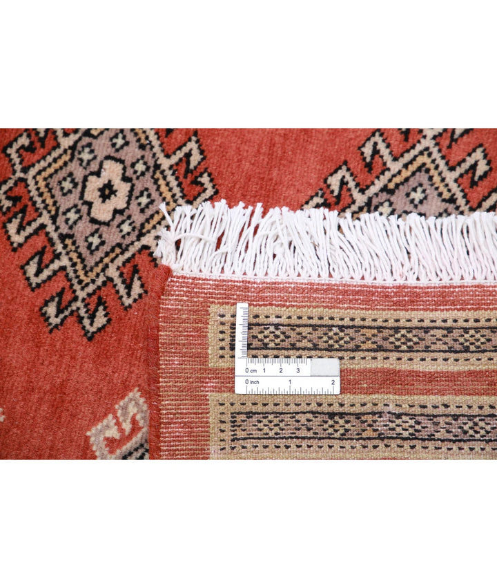 Rust Pakistani Jaldar Rug 6' 6" x 10' 0" Hand-Knotted | No. AT52603