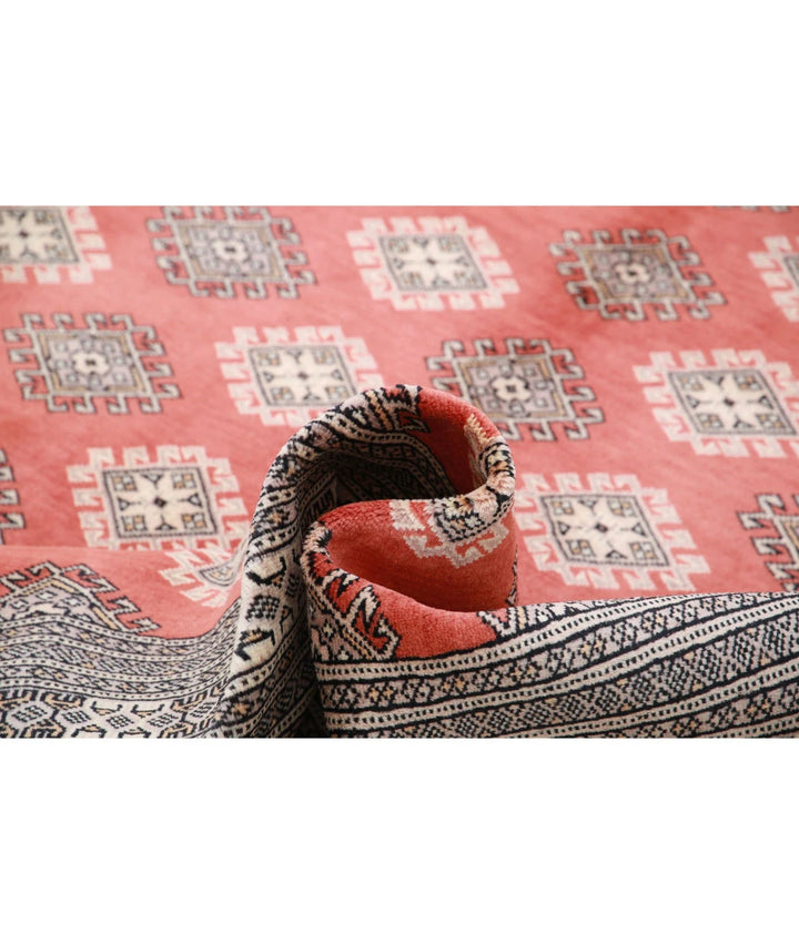 Rust Pakistani Jaldar Rug 6' 6" x 10' 0" Hand-Knotted | No. AT52603