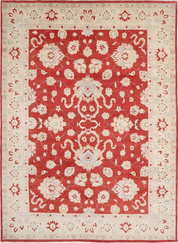 Rust Afghan Ziegler Rug 8' 11" x 12' 5" Hand-Knotted | No. AT52654
