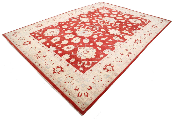 Rust Afghan Ziegler Rug 8' 11" x 12' 5" Hand-Knotted | No. AT52654