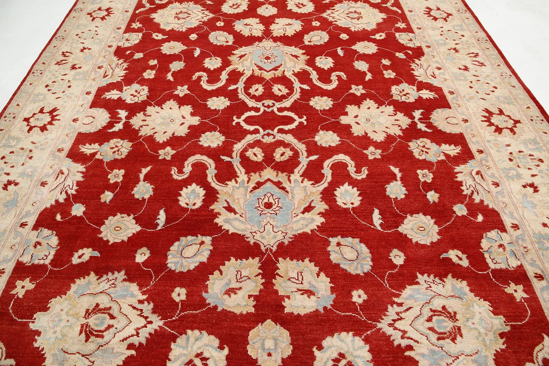 Rust Afghan Ziegler Rug 8' 11" x 12' 5" Hand-Knotted | No. AT52654