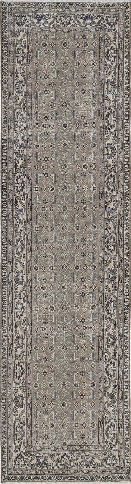 Persian Hamadan Runner Rug 3' 8" x 13' 10" Hand-Knotted | No. AT52720
