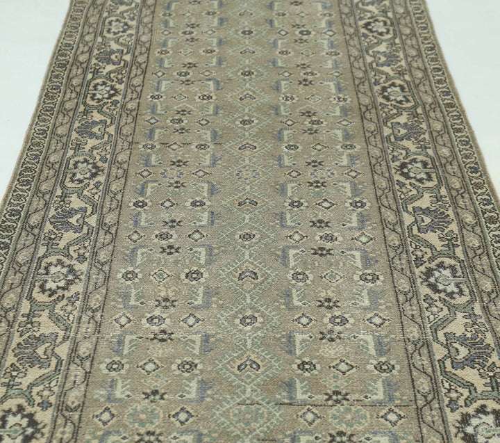 Persian Hamadan Runner Rug 3' 8" x 13' 10" Hand-Knotted | No. AT52720