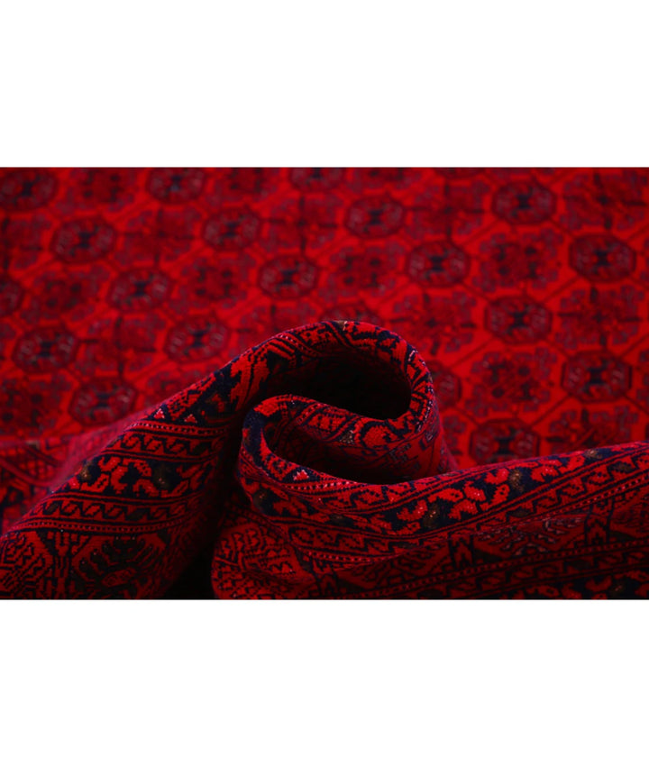 Red Afghan Beljik Rug 7' 9" x 10' 8" Hand-Knotted | No. AT52744