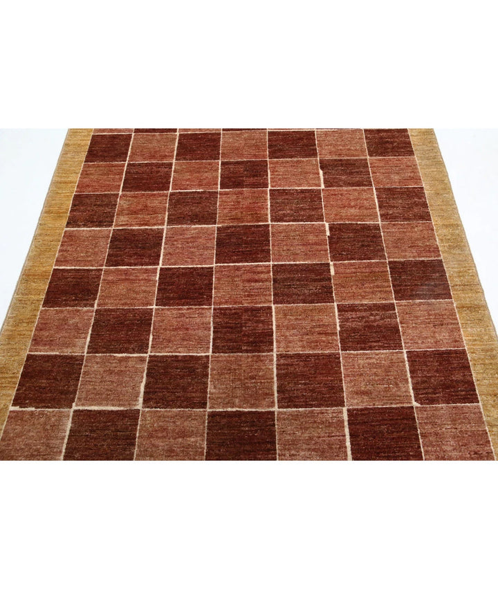 Afghan Modcar Rug 4' 10" x 6' 2" Hand-Knotted | No. AT52748