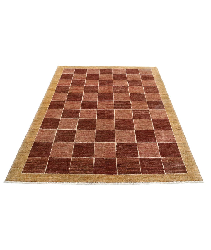 Afghan Modcar Rug 4' 10" x 6' 2" Hand-Knotted | No. AT52748