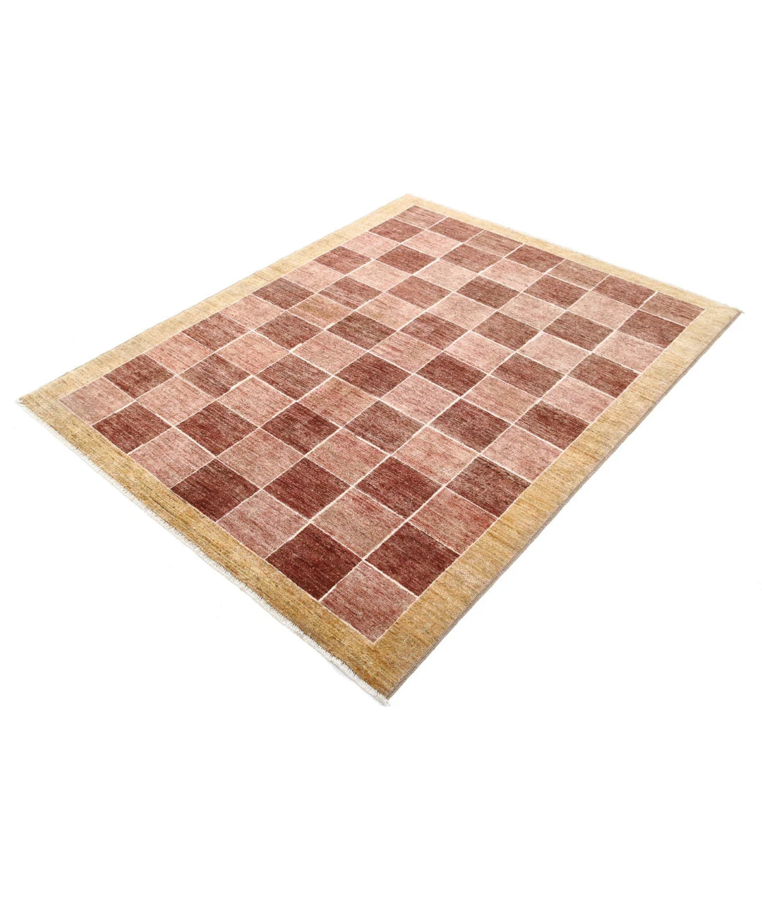 Afghan Modcar Rug 4' 10" x 6' 2" Hand-Knotted | No. AT52748