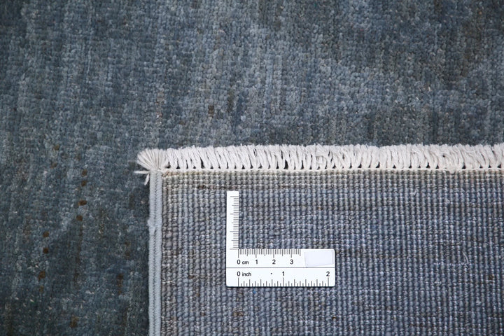 Grey Afghan Overdye Rug 7' 4" x 10' 2" Hand-Knotted | No. AT52752