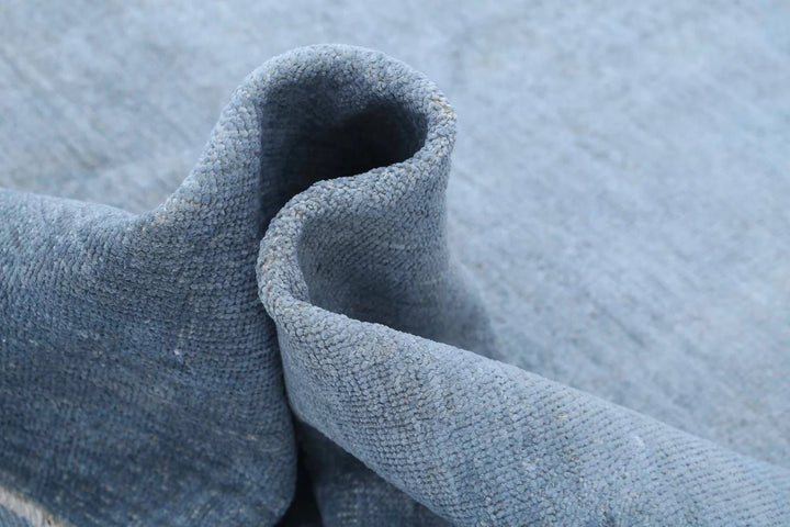 Blue Afghan Overdye Rug 8' 5" x 9' 8" Hand-Knotted | No. AT52764