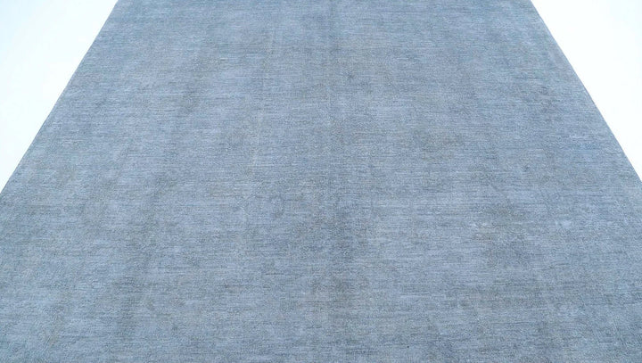 Blue Afghan Overdye Rug 8' 5" x 9' 8" Hand-Knotted | No. AT52764