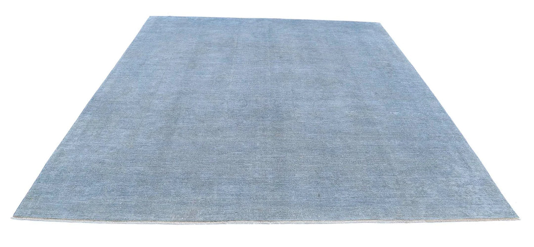 Blue Afghan Overdye Rug 8' 5" x 9' 8" Hand-Knotted | No. AT52764