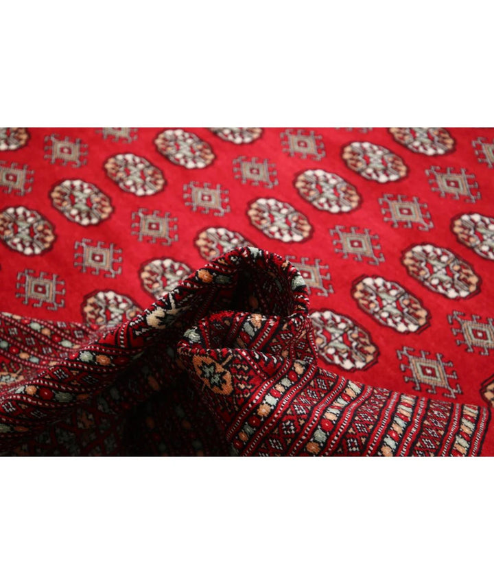 Red Pakistani Bokhara Rug 12' 1" x 17' 10" Hand-Knotted | No. AT52778