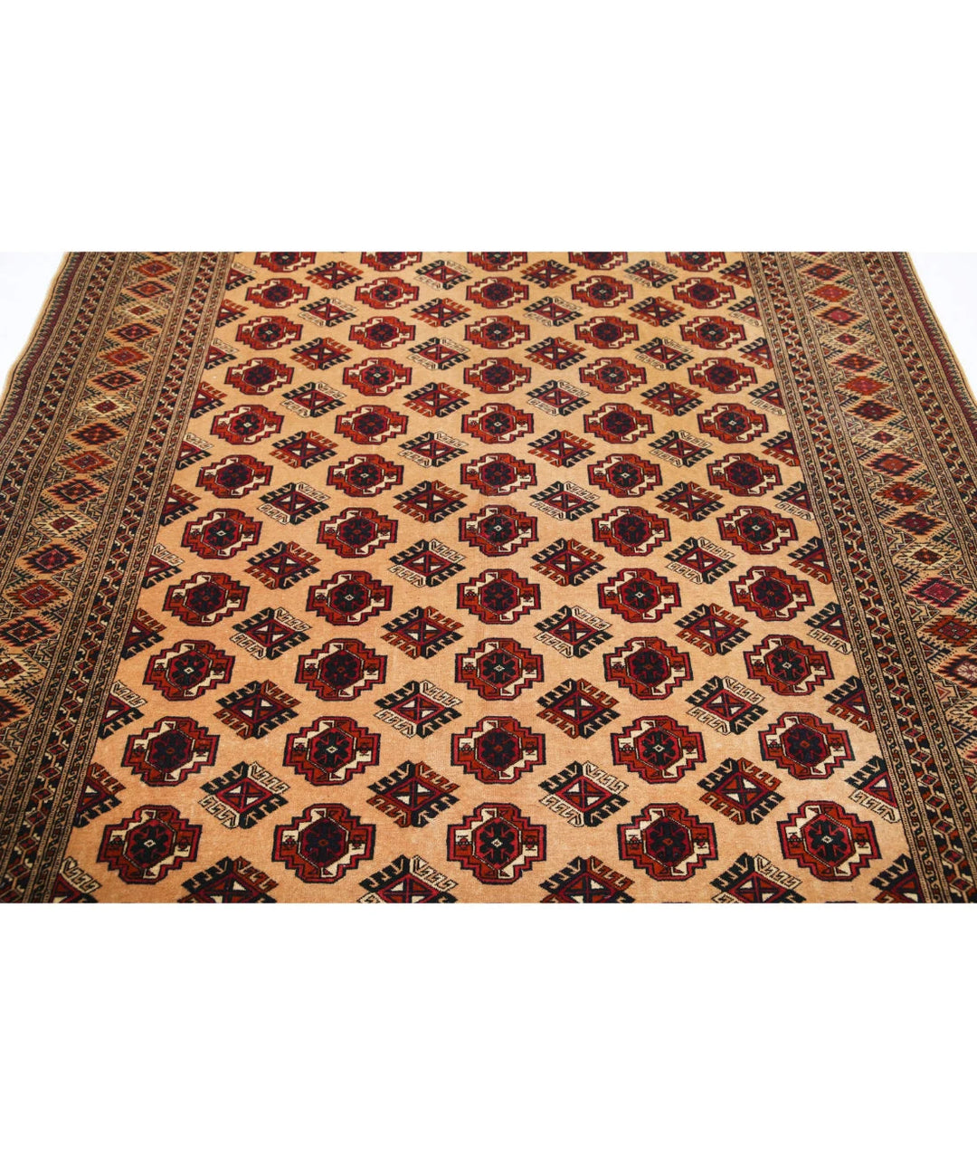 Turkmen Bokhara Rug 6' 3" x 8' 6" Hand-Knotted | No. AT52829