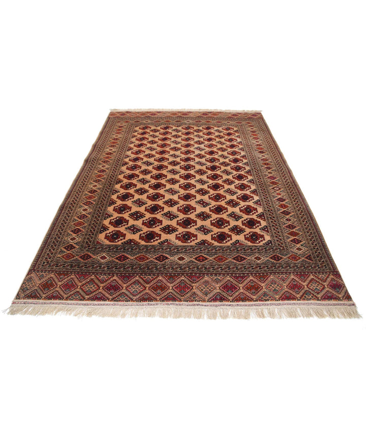 Turkmen Bokhara Rug 6' 3" x 8' 6" Hand-Knotted | No. AT52829