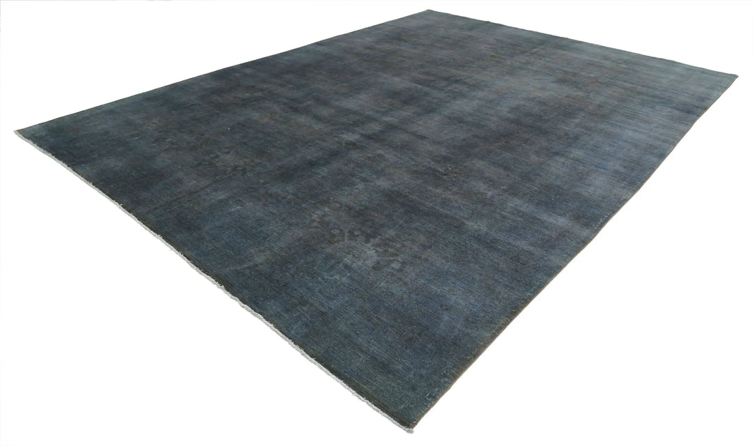 Black Afghan Overdye Rug 9' 10" x 13' 5" Hand-Knotted | No. AT52831