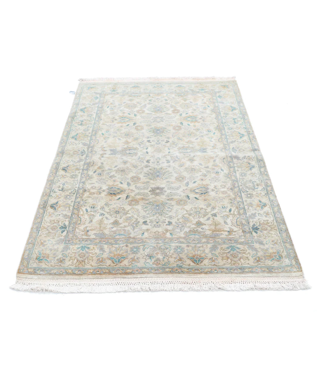 Indian Agra Rug 3' 11" x 6' 0" Hand-Knotted | No. AT52878