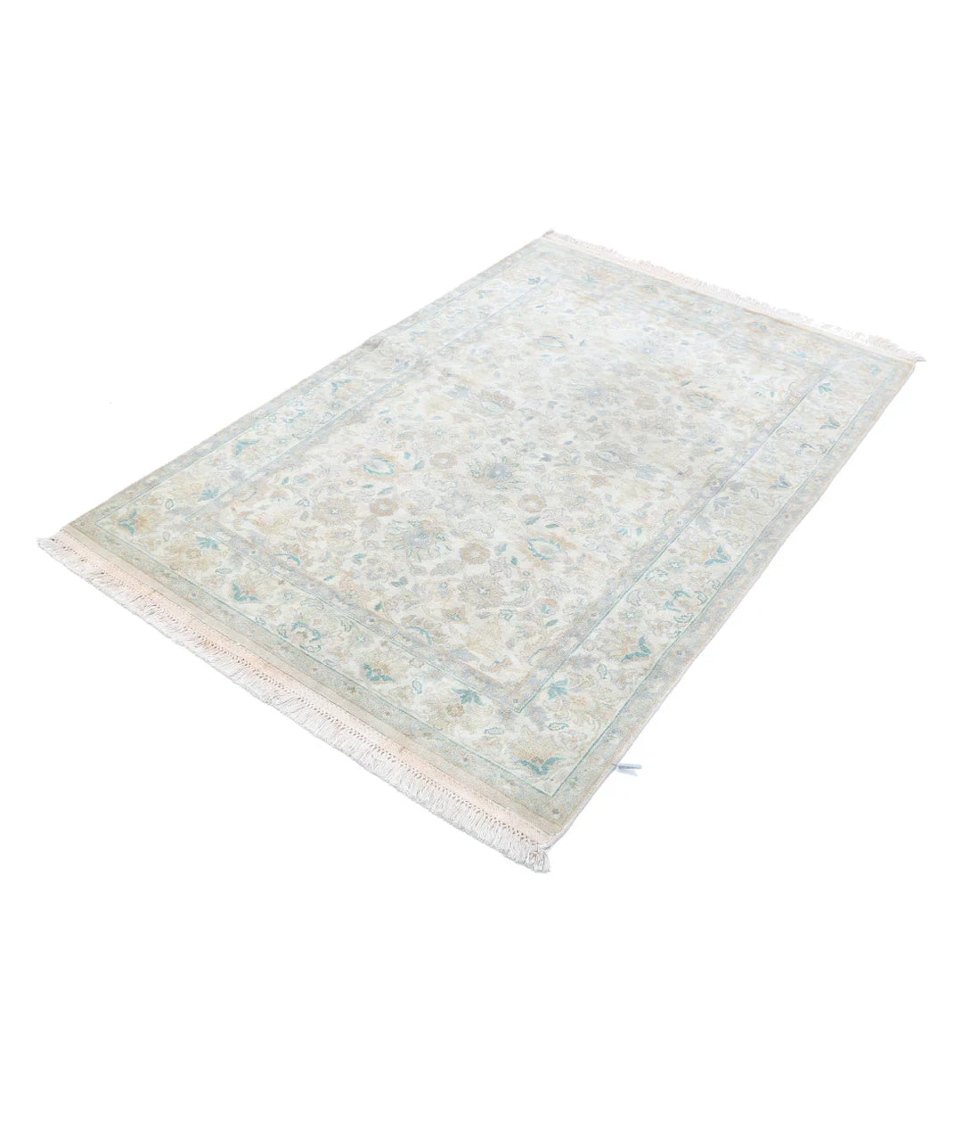 Indian Agra Rug 3' 11" x 6' 0" Hand-Knotted | No. AT52878
