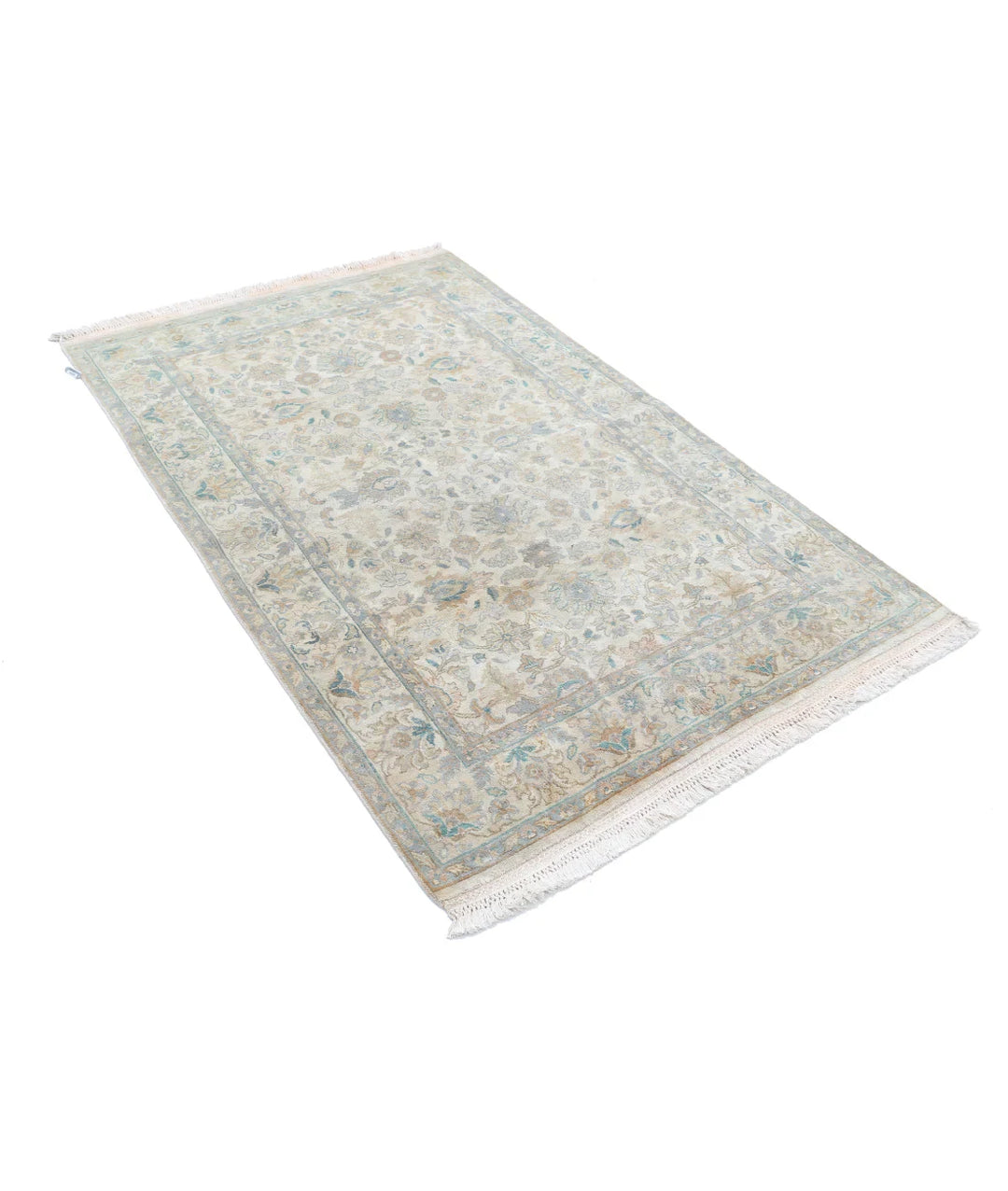 Indian Agra Rug 3' 11" x 6' 0" Hand-Knotted | No. AT52878