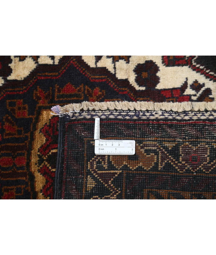 Red Afghan Tribal Rug 2' 10" x 4' 10" Hand-Knotted | No. AT52891