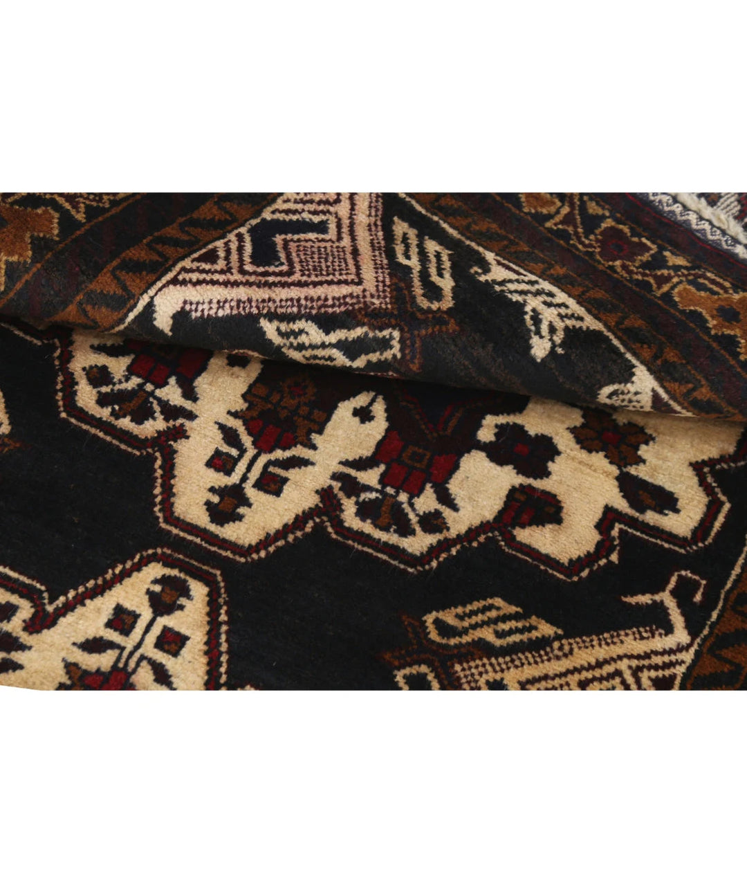 Red Afghan Tribal Rug 2' 10" x 4' 10" Hand-Knotted | No. AT52891