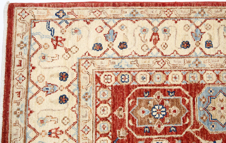 Afghan Ziegler Rug 4' 7" x 7' 0" Hand-Knotted | No. AT53103