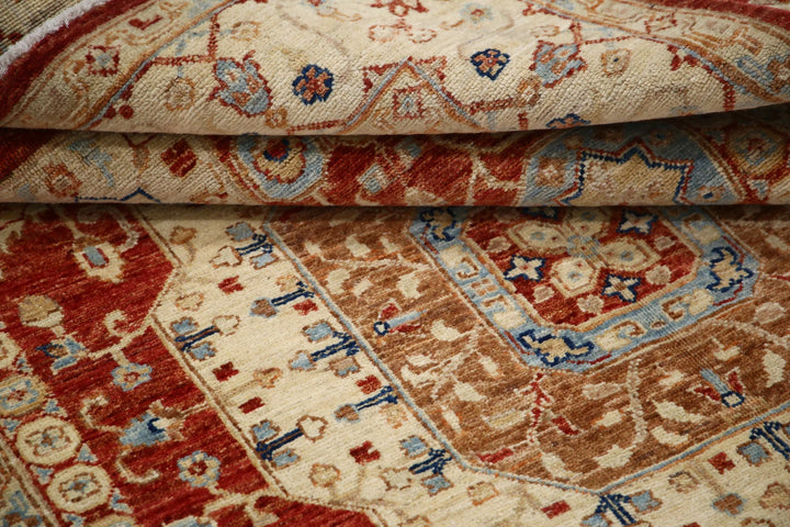 Afghan Ziegler Rug 4' 7" x 7' 0" Hand-Knotted | No. AT53103