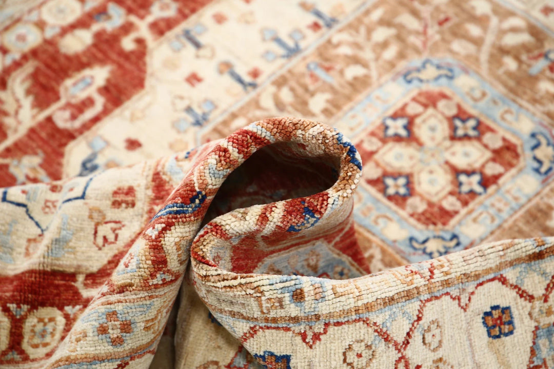 Afghan Ziegler Rug 4' 7" x 7' 0" Hand-Knotted | No. AT53103