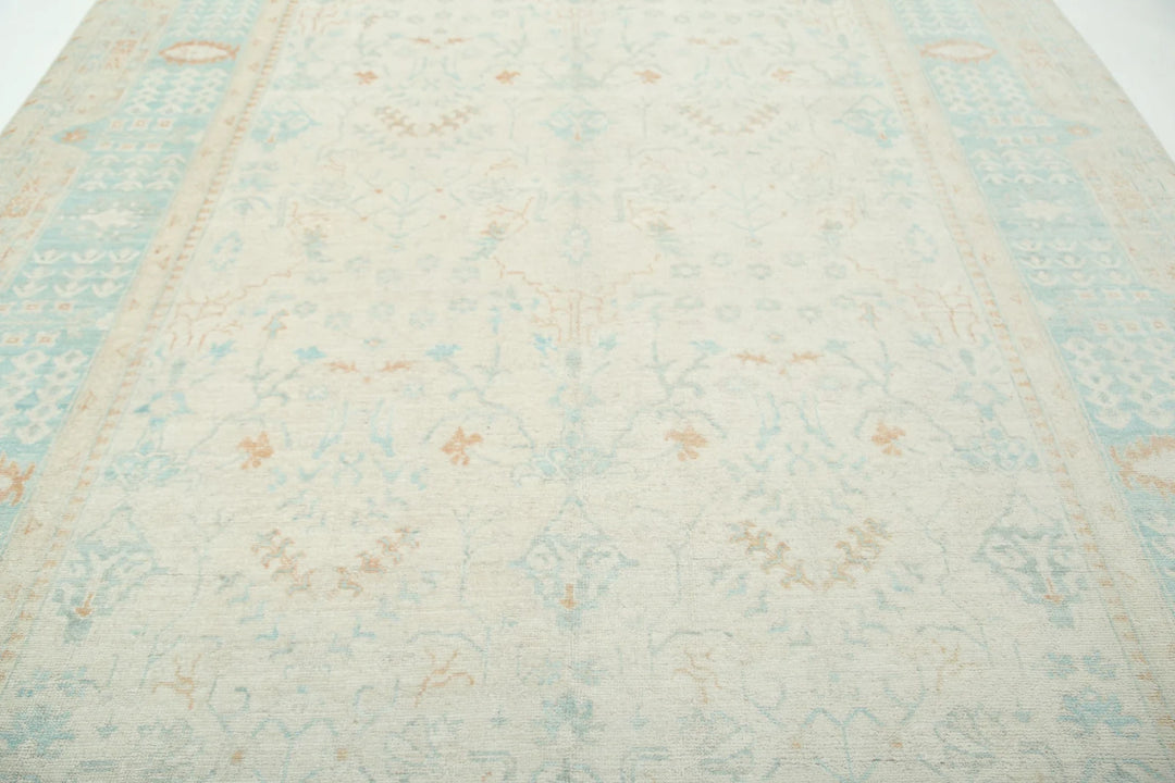 Afghan Oushak Rug 9' 1" x 12' 2" Hand-Knotted | No. AT53161