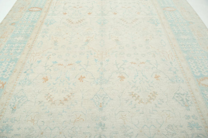 Afghan Oushak Rug 9' 1" x 12' 2" Hand-Knotted | No. AT53161