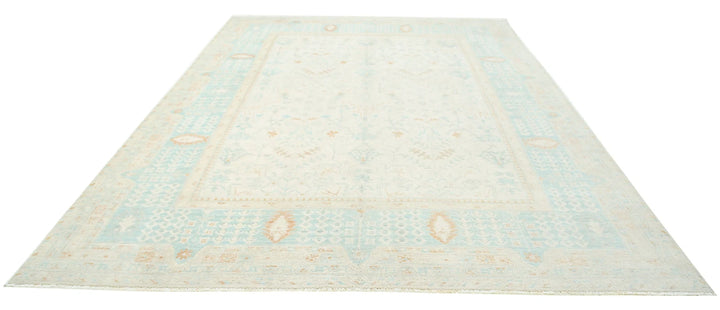 Afghan Oushak Rug 9' 1" x 12' 2" Hand-Knotted | No. AT53161