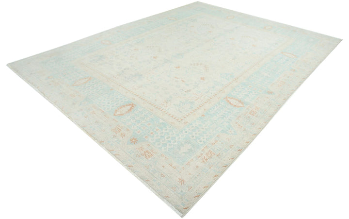 Afghan Oushak Rug 9' 1" x 12' 2" Hand-Knotted | No. AT53161