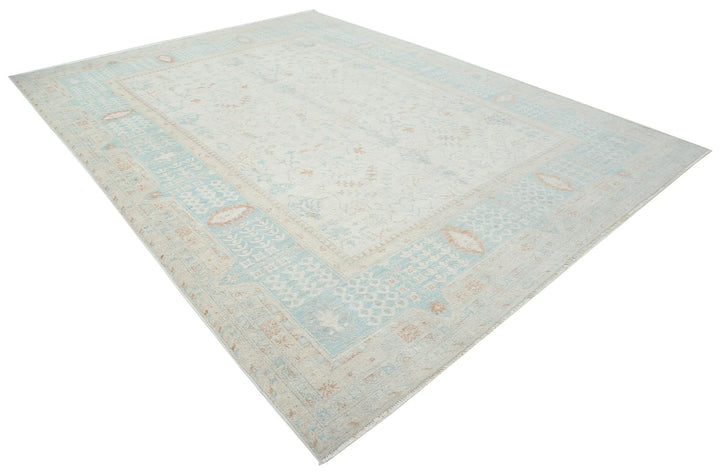 Afghan Oushak Rug 9' 1" x 12' 2" Hand-Knotted | No. AT53161